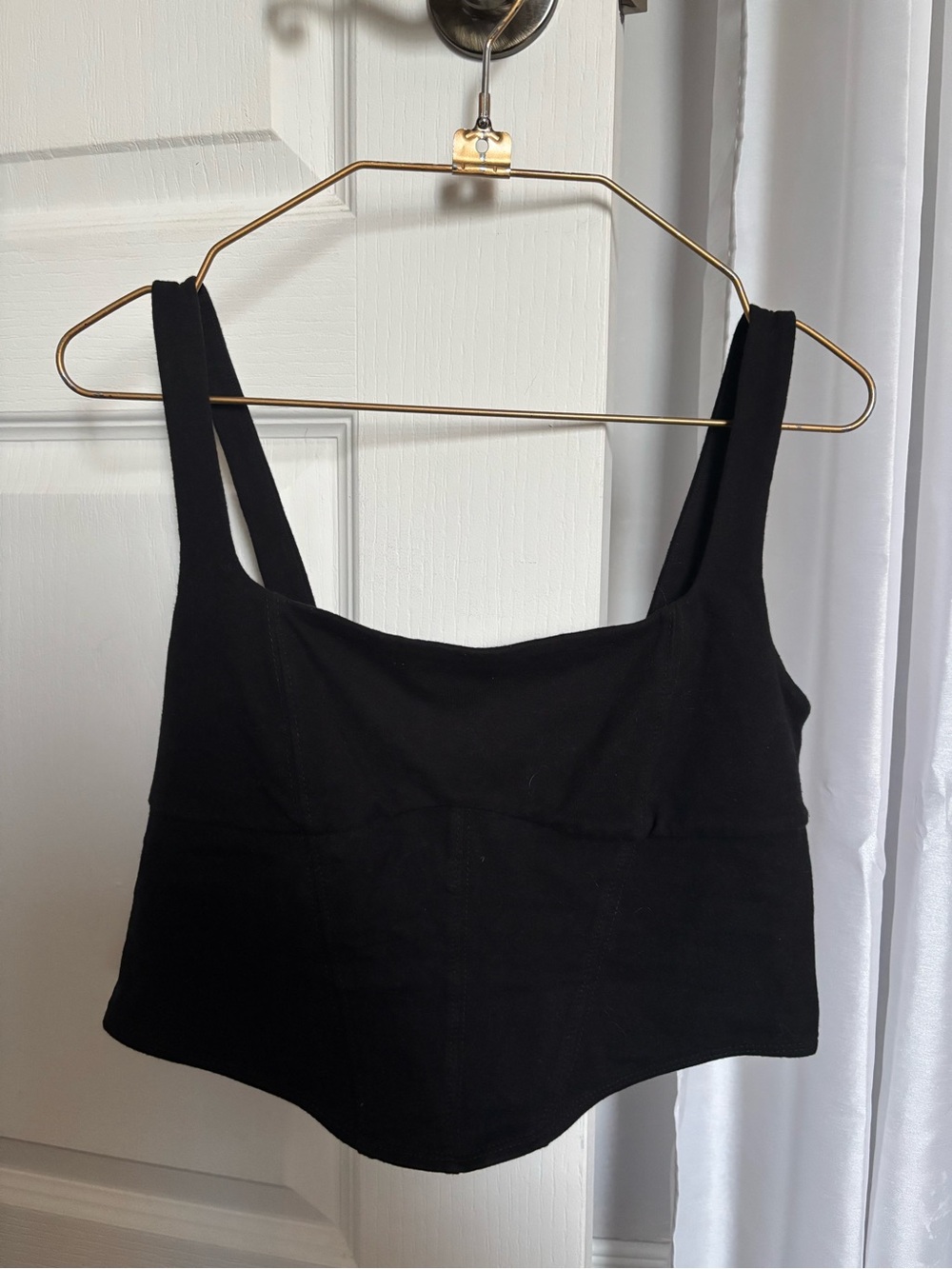 Garage Black Cropped Tank Top